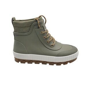 Sperry Torrent Rubber Lace-Up Waterproof Boot Green Womens Size 6 New